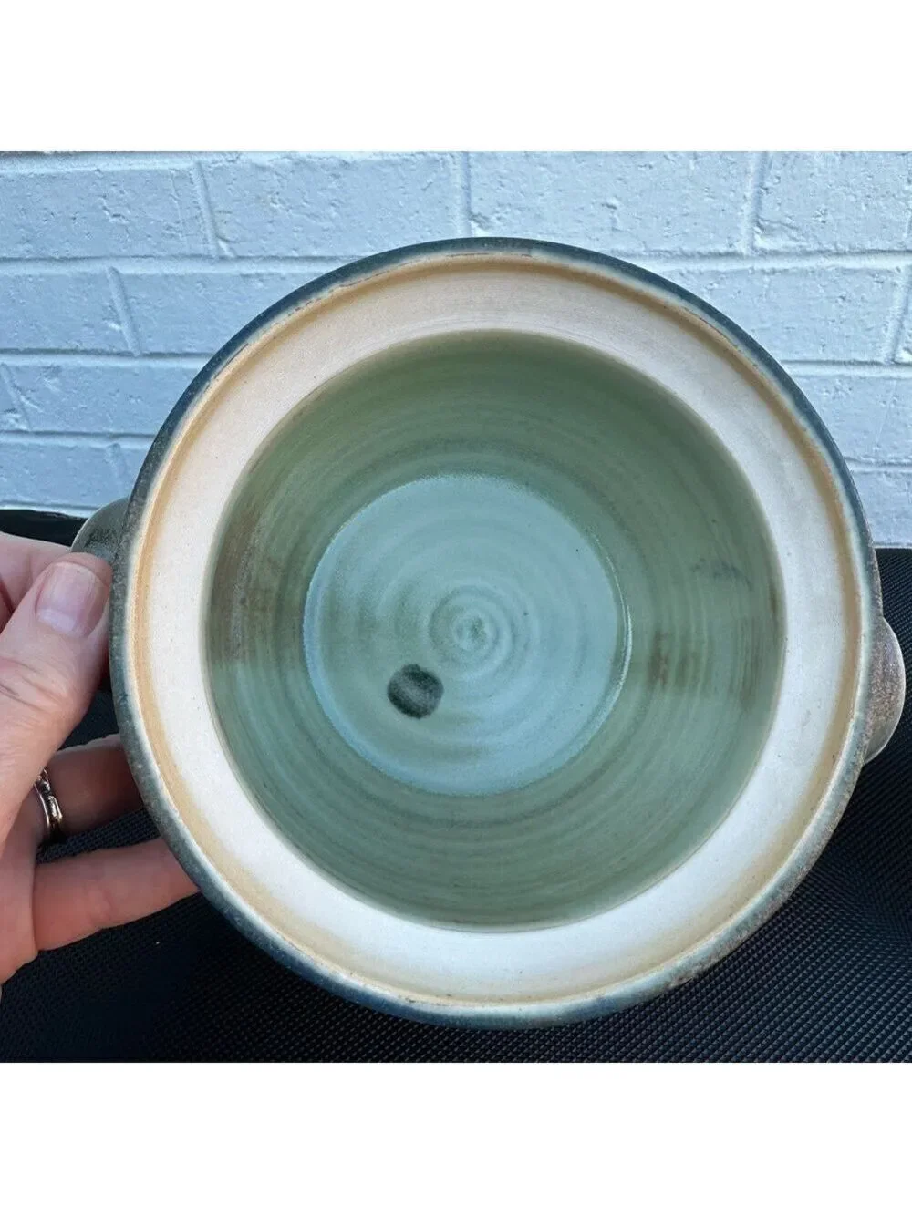 Handcrafted Ceramic Art Pottery Casserole Dish Lid+Loop+Handles Signed by Artist